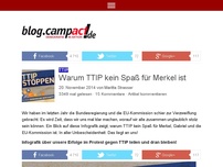 Bild zum Artikel: Warum TTIP kein Spaß für Merkel ist