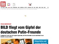 Bild zum Artikel: Presse unerwünscht - BILD fliegt vom Gipfel der deutschen Putin-Freunde