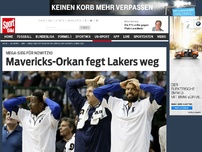 Bild zum Artikel: Mavericks-Orkan fegt Lakers weg Dirk Nowitzki und die Dallas Mavericks haben die Los Angeles Lakers mit einem Kantersieg aus der Halle gefegt. »