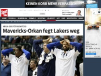 Bild zum Artikel: Mavericks-Orkan fegt Lakers weg Dirk Nowitzki und die Dallas Mavericks haben die Los Angeles Lakers mit einem Kantersieg aus der Halle gefegt. »