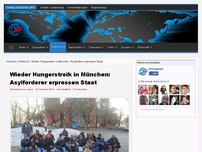 Bild zum Artikel: Wieder Hungerstreik in München: Asylforderer erpressen Staat