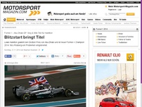 Bild zum Artikel: Formel 1 - Abu Dhabi GP: Sieg & WM-Titel für Hamilton: Blitzstart bringt Titel