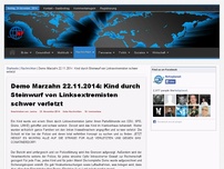 Bild zum Artikel: Demo Marzahn 22.11.2014: Kind durch Steinwurf von Linksextremisten schwer verletzt