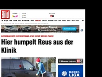 Bild zum Artikel: BVB-Star an Krücken - Hier humpelt Reus aus der Klinik