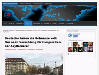 Bild zum Artikel: Deutsche haben die Schnauze voll: Nur noch Verachtung für Hungerstreik der Asylforderer