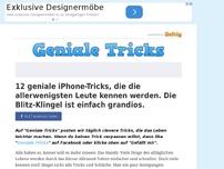 Bild zum Artikel: 12 geniale Iphone-Tricks, die die allerwenigsten Leute kennen werden. Die Blitz-Klingel ist...