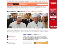 Bild zum Artikel: Moscheebesuch in Istanbul: Papst verneigt sich gen Mekka