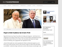 Bild zum Artikel: Papst erhält Audienz bei Erwin Pröll