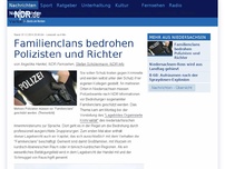 Bild zum Artikel: Familienclans bedrohen Polizisten und Richter