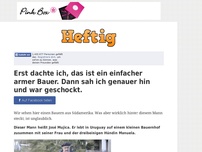 Bild zum Artikel: Erst dachte ich, das ist ein einfacher armer Bauer. Dann sah ich genauer hin und war geschockt.