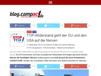 Bild zum Artikel: TTIP-Widerstand geht der EU und den USA auf die Nerven