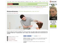 Bild zum Artikel: Rückenschmerzen: 'All die Hängebäuche, das ist irre'