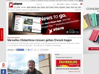 Bild zum Artikel: Empörung in Frankreich: Marseilles Obdachlose müssen gelbes Dreieck tragen