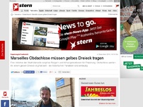 Bild zum Artikel: Empörung in Marseille: Obdachlose mit gelbem Dreieck markiert