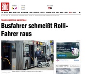 Bild zum Artikel: Polizei-Einsatz an Haltestelle - Busfahrer schmeißt Rolli-Fahrer raus