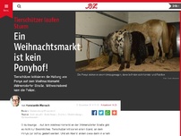 Bild zum Artikel: Ein Weihnachtsmarkt ist kein Ponyhof!