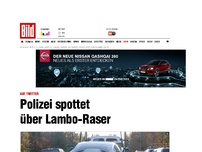 Bild zum Artikel: Auf Twitter - Polizei spottet über Lambo-Raser