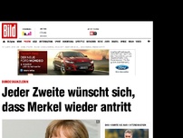 Bild zum Artikel: Bundeskanzlerin - Jeder Zweite wünscht sich, dass Merkel wieder antritt