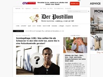 Bild zum Artikel: Sonntagsfrage (138): Was sollten Sie als Schwarzer in den USA nicht tun, wenn Sie in eine Polizeikontrolle geraten?