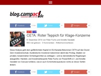 Bild zum Artikel: CETA: Roter Teppich für Klage-Konzerne