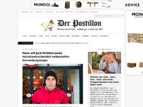 Bild zum Artikel: Mann mit Jack-Wolfskin-Jacke höchstwahrscheinlich heroischer Extrembergsteiger