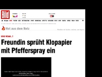 Bild zum Artikel: Aus Rache - Freundin sprüht Klopapier mit Pfefferspray ein