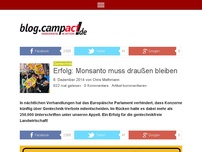 Bild zum Artikel: Erfolg: Monsanto muss draußen bleiben