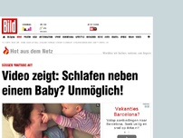 Bild zum Artikel: Süßer YouTube-Hit - Schlafen neben einem Baby? Unmöglich!