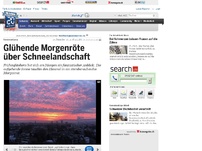 Bild zum Artikel: Sonnenaufgang: Glühende Morgenröte über der Schweiz
