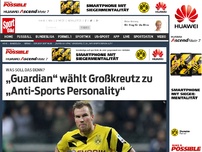 Bild zum Artikel: „Guardian“ wählt Großkreutz zu „Anti-Sports Personality“ Nicht gerade die feine englische Art: Der „Guardian“ wählte Dortmunds Weltmeister Kevin Großkreutz als einen der „Anti-Sports Personalitys“ des Jahres. »