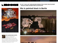 Bild zum Artikel: Blu is painted black in Berlin