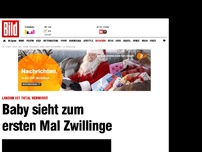 Bild zum Artikel: Witziger YouTube-Hit - Baby sieht zum ersten Mal Zwillinge