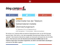 Bild zum Artikel: Untermieter bei der Telekom: Geheimdienst mietete Überwachungsraum