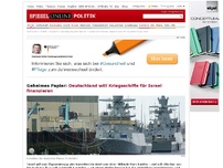 Bild zum Artikel: Geheimes Papier: Deutschland will Kriegsschiffe für Israel finanzieren