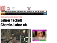 Bild zum Artikel: Am letzten Schultag - Lehrer fackelt Chemie-Labor ab