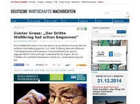 Bild zum Artikel: Günter Grass: „Der Dritte Weltkrieg hat schon begonnen“