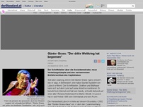 Bild zum Artikel: Autorengespräch - Günter Grass: 'Der dritte Weltkrieg hat begonnen'