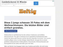 Bild zum Artikel: Diese 2 Jungs schossen 35 Fotos mit dem Weihnachtsmann. Die letzten Bilder sind einfach grandios.