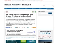 Bild zum Artikel: HR 5859: Ein US-Gesetz wie eine Kriegs-Erklärung an Russland