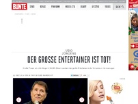Bild zum Artikel: Udo Jürgens - Der große Entertainer ist tot!