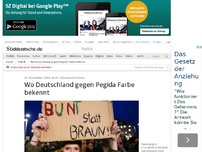 Bild zum Artikel: Demonstrationen: Wo Deutschland gegen Pegida Farbe bekennt