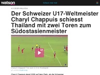 Bild zum Artikel: Der Schweizer U17-Weltmeister Charyl Chappuis schiesst Thailand mit zwei Toren zum Südostasienmeister