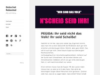 Bild zum Artikel: PEGIDA: Ihr seid nicht das Volk! Ihr seid Scheiße!