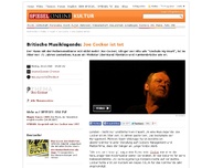 Bild zum Artikel: Musiklegende: Joe Cocker ist tot