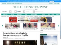 Bild zum Artikel: Genial: So protestiert die Semperoper gegen Pegida