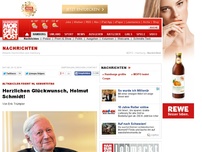 Bild zum Artikel: Altkanzler feiert 96. Geburtstag - Herzlichen Glückwunsch, Helmut Schmidt!