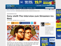 Bild zum Artikel: Sony stellt The Interview zum Streamen ins Netz!