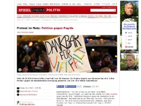 Bild zum Artikel: Protest im Netz: Petition gegen Pegida