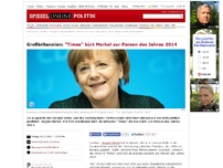 Bild zum Artikel: Großbritannien: 'Times' kürt Merkel zur Person des Jahres 2014
