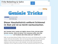 Bild zum Artikel: Dieser Haushaltstrick entfernt Schimmel im Bad und ist so leicht nachzumachen.